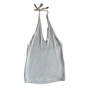 urban outfitters cream knit halter top women xsmall